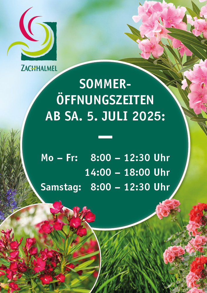 SOMMER ÖFFNUNGSZEITEN!